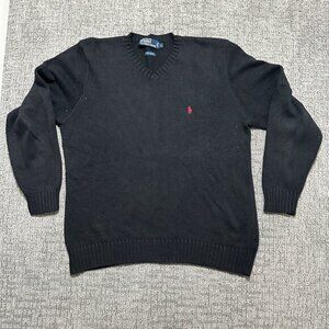 men’s‎ polo ralph lauren v-neck knit sweater red pony embroidery